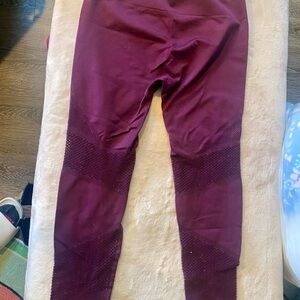 Fabletics Purple Leggings Stretchy Tapered Design